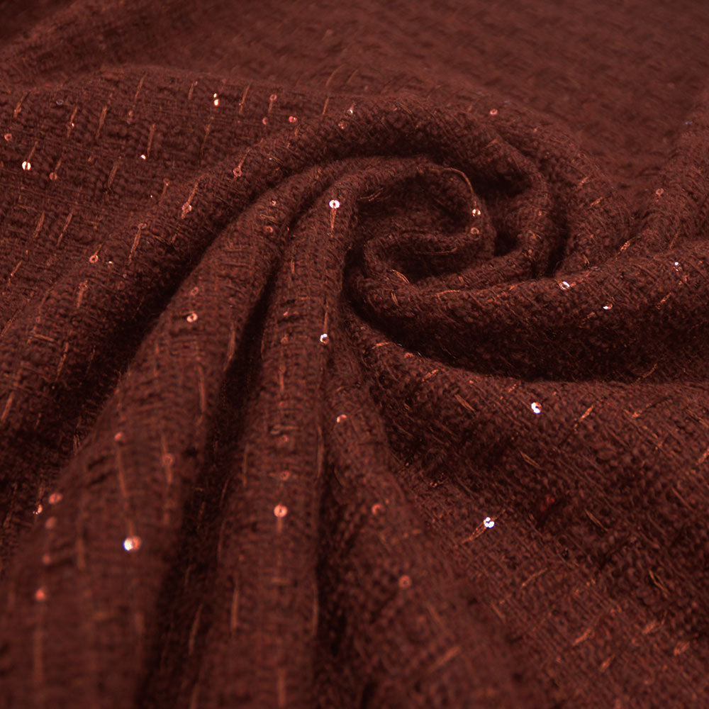 Sequin Wool Blend Woven