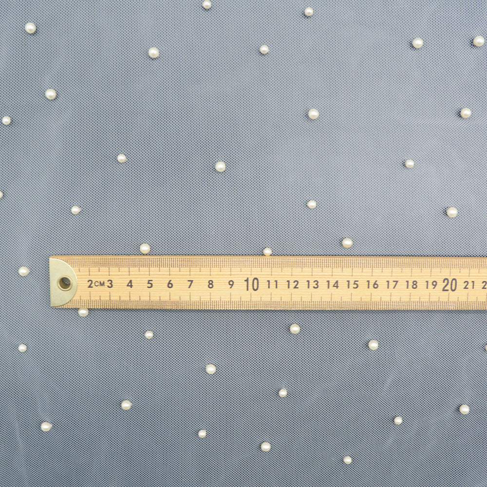 Pearl Embroidered Bridal Tulle