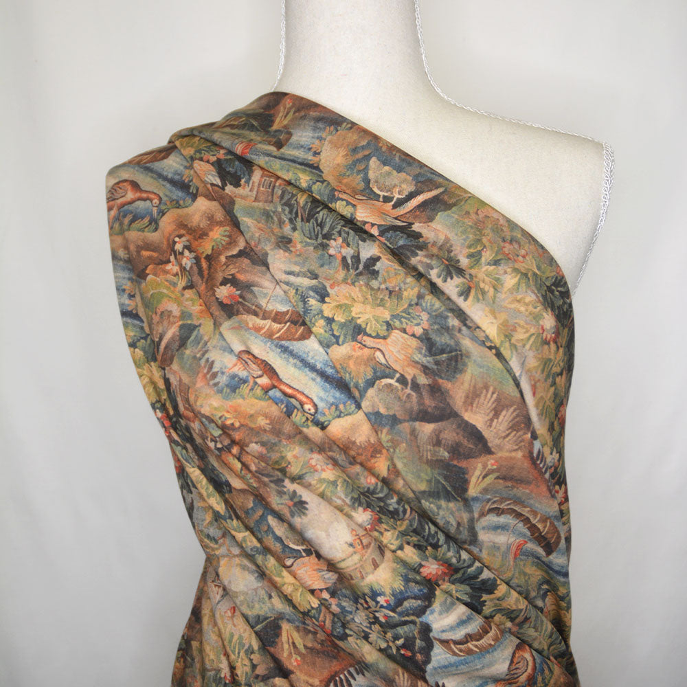 Woodlands Printed Tencel Linen Woven