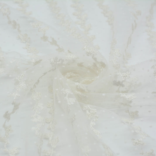 Grapevine Spot Embroidered Tulle