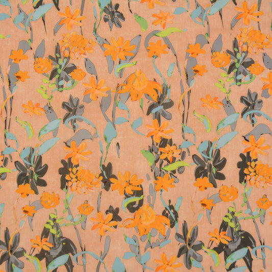 Sand Flower Tencel Linen Printed Woven