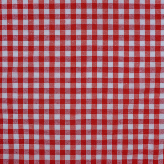 Large Gingham Woven Cotton