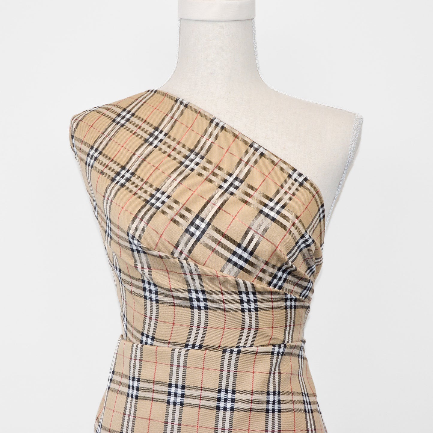 Natural Burb Plaid Suiting