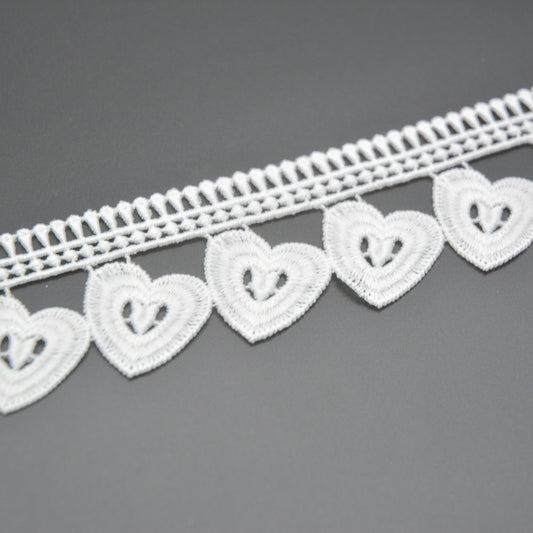 Hearts Border Lace Trim