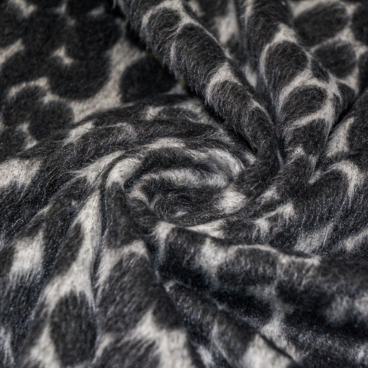 Fluffy Leopard Print Brushed Knit