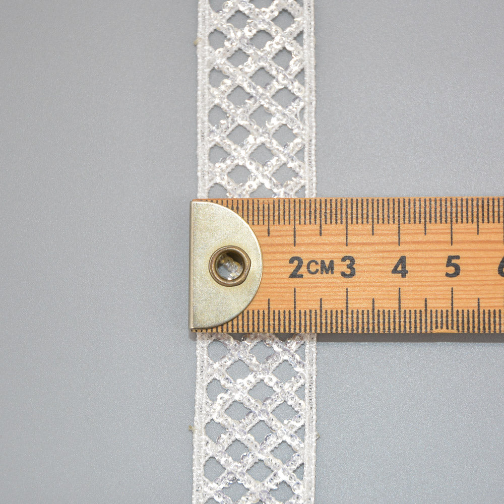 Shine Grid Lace Sequin Trim