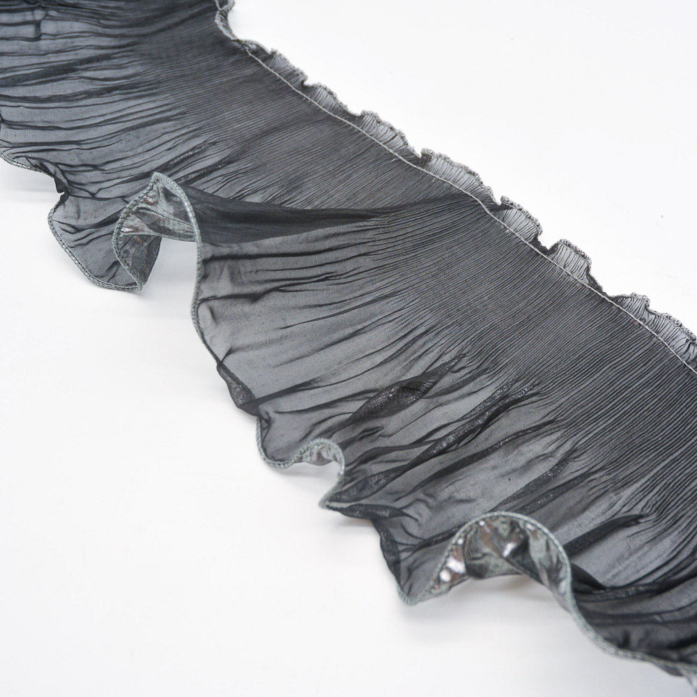 Frillneck Foil Pleated Chiffon Trim