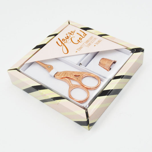‘You’re Gold’ Scissor & Thimble Set