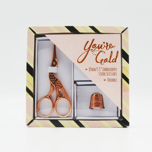 ‘You’re Gold’ Scissor & Thimble Set