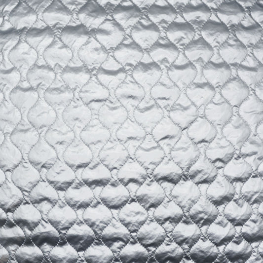 Silver Wavy Quilted PVC
