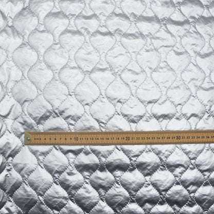 Silver Wavy Quilted PVC