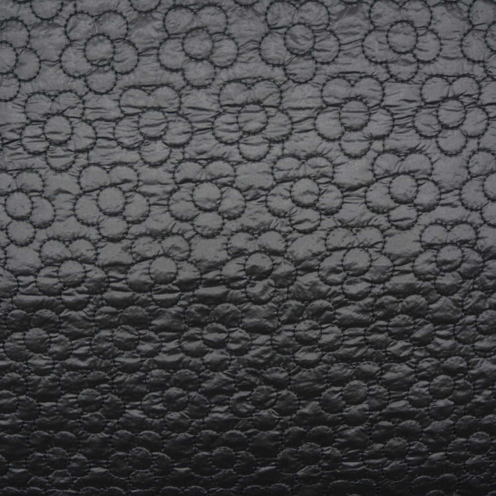 Black Daisy Quilted PVC