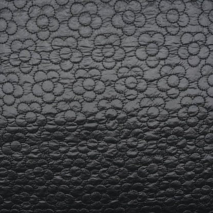 Black Daisy Quilted PVC