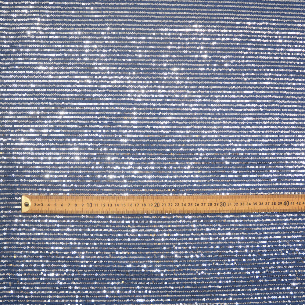 Sequin Stripe Denim