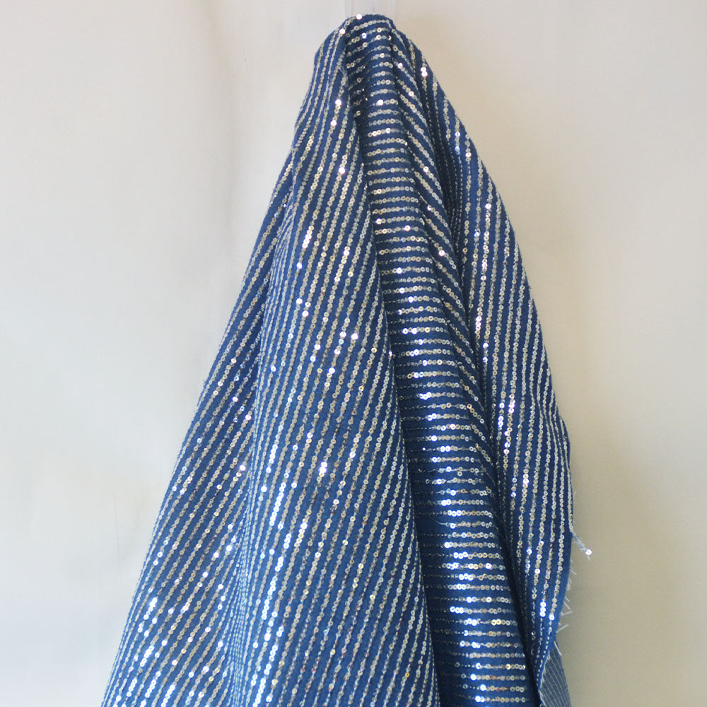 Sequin Stripe Denim
