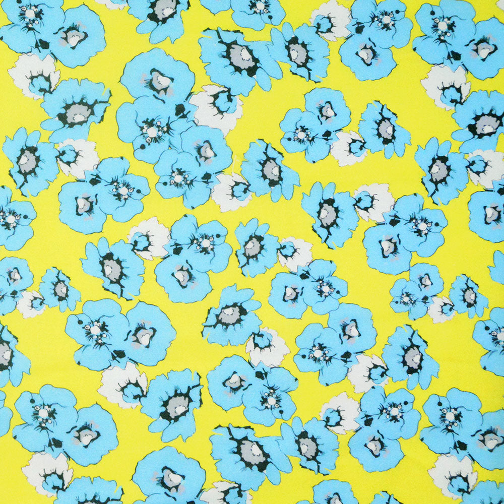 Neon Flower Linen Cotton Woven