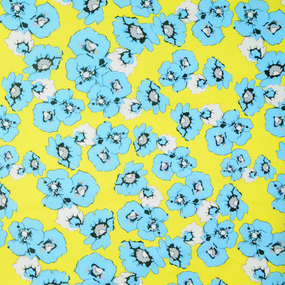 Neon Flower Linen Cotton Woven