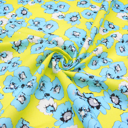 Neon Flower Linen Cotton Woven
