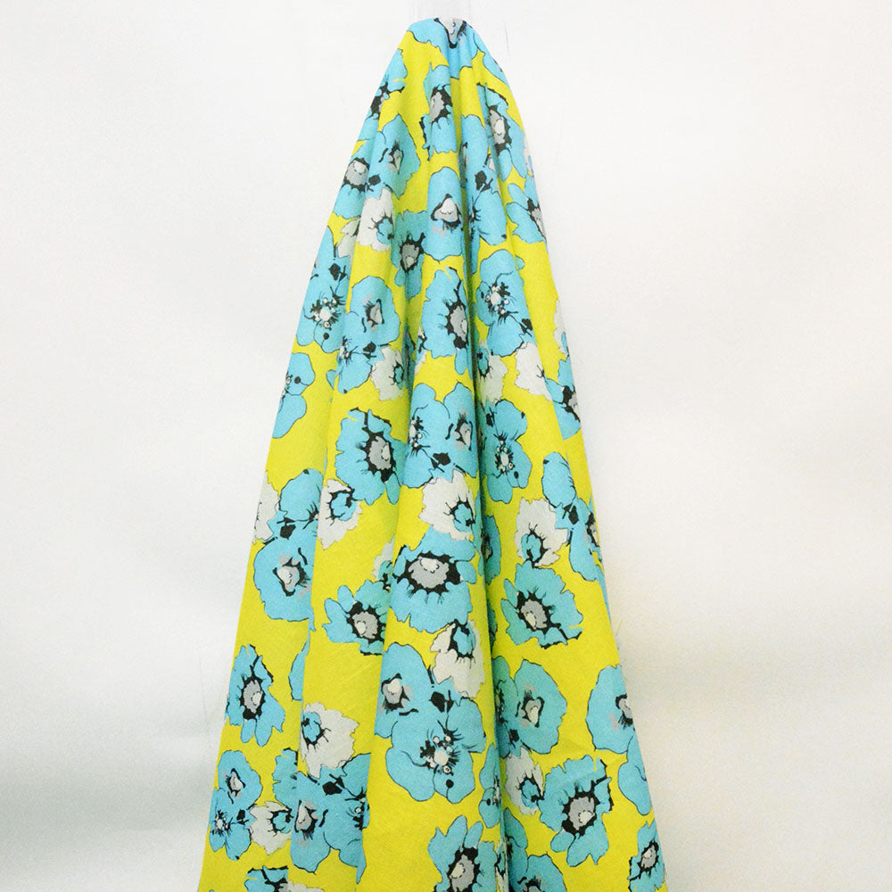Neon Flower Linen Cotton Woven