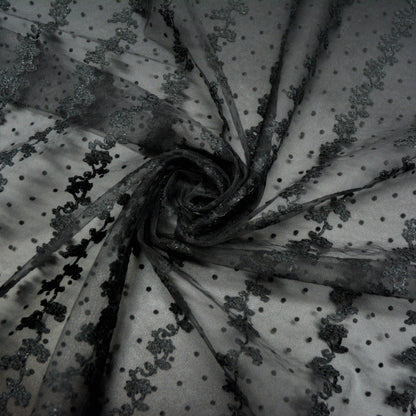 Grapevine Spot Embroidered Tulle