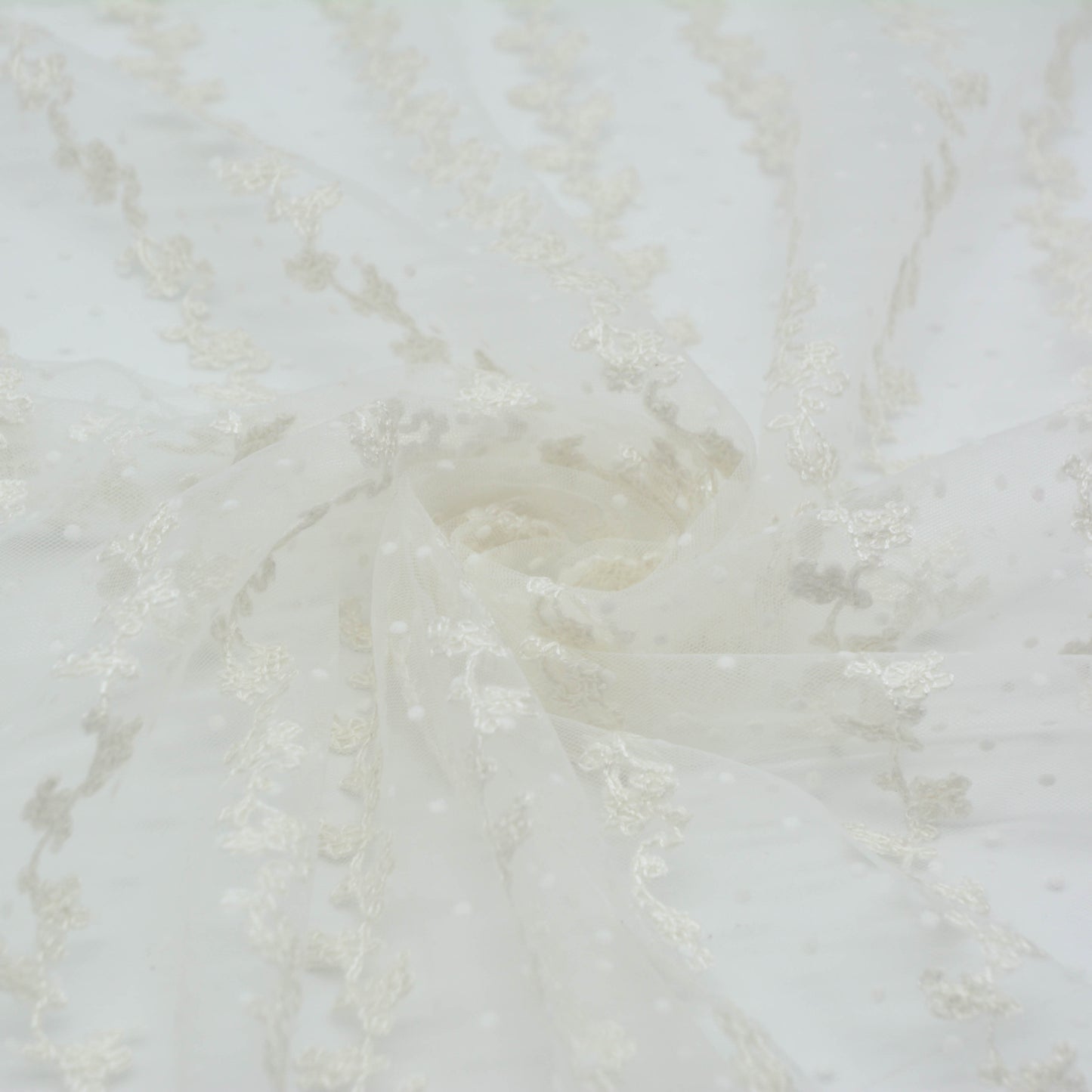 Grapevine Spot Embroidered Tulle
