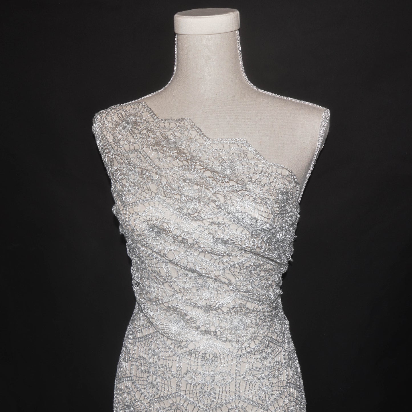 Hex Lurex Polyester Lace