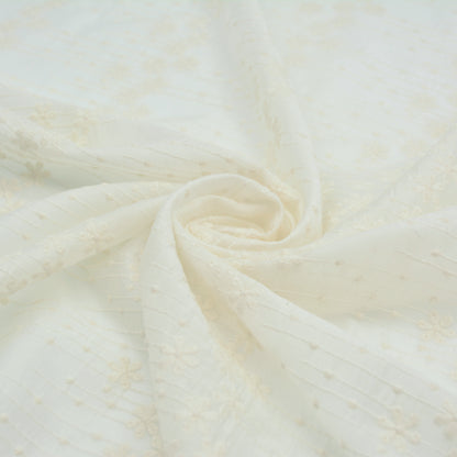 Summer Snow Embroidered Tencel Woven