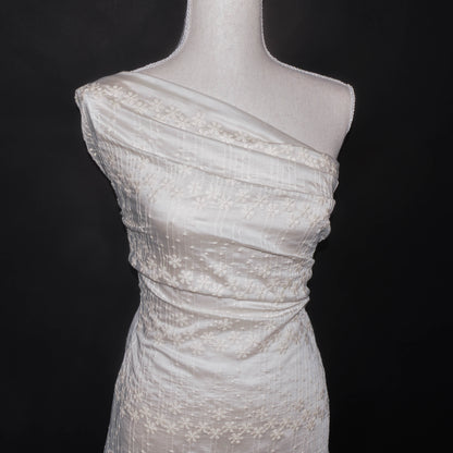 Summer Snow Embroidered Tencel Woven