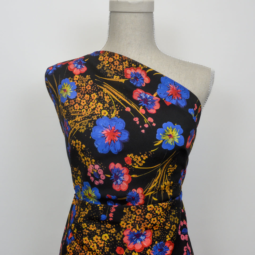 Moon Bloom Tencel Linen Printed Woven