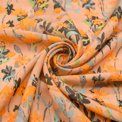 Sand Flower Tencel Linen Printed Woven