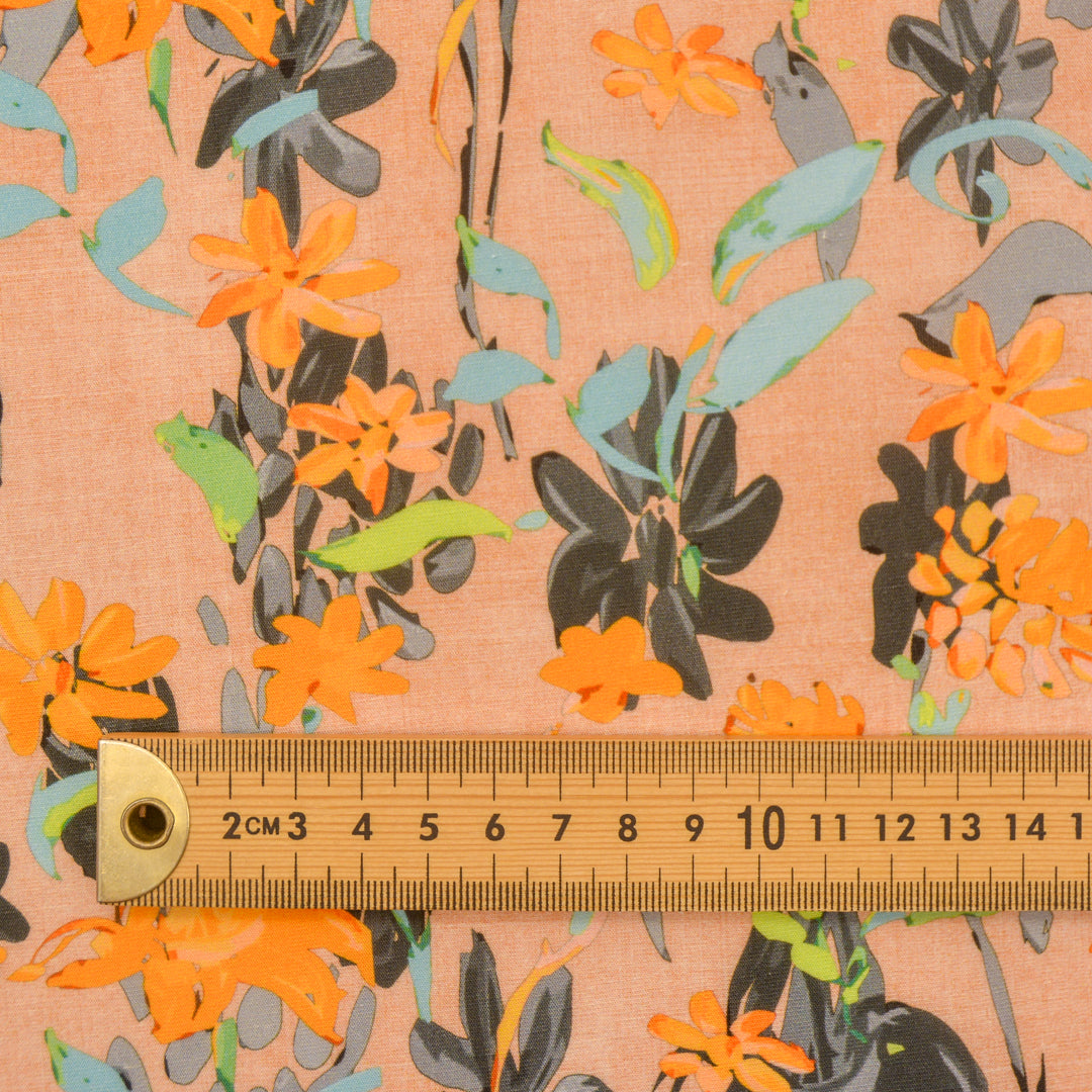 Sand Flower Tencel Linen Printed Woven