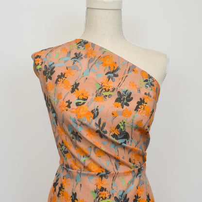 Sand Flower Tencel Linen Printed Woven