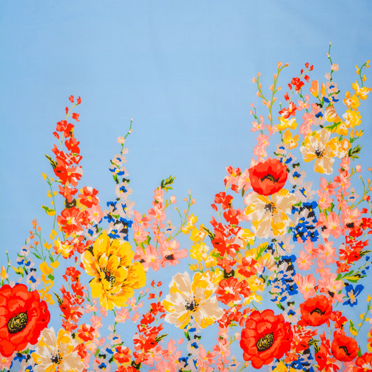 Blossom Border Printed Cotton Woven