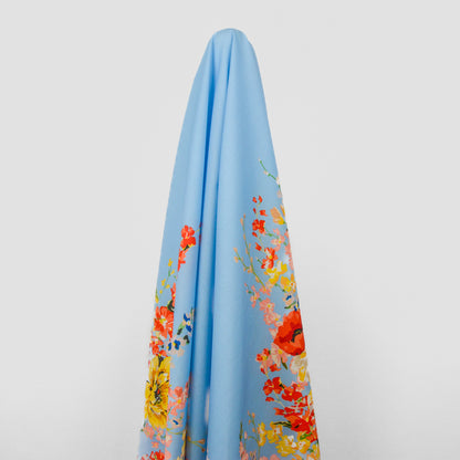Blossom Double Border Printed Cotton