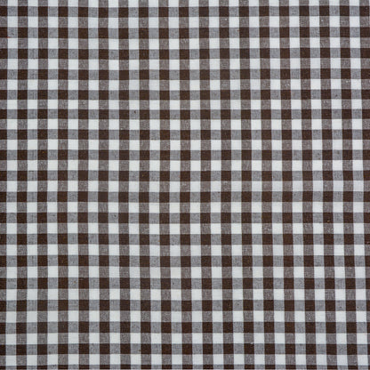 Medium Gingham Woven Cotton - Brown