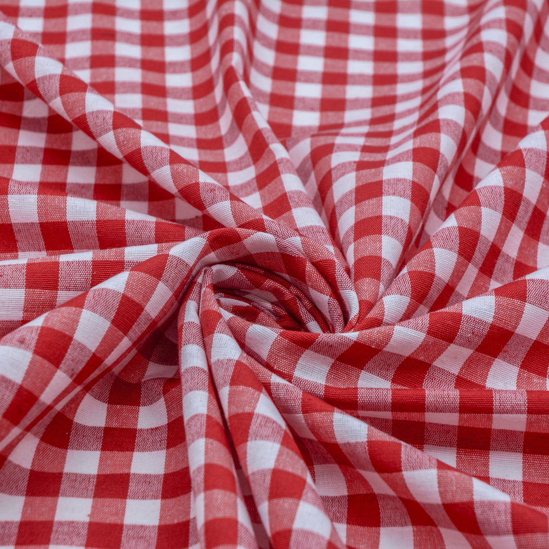 Large Gingham Woven Cotton