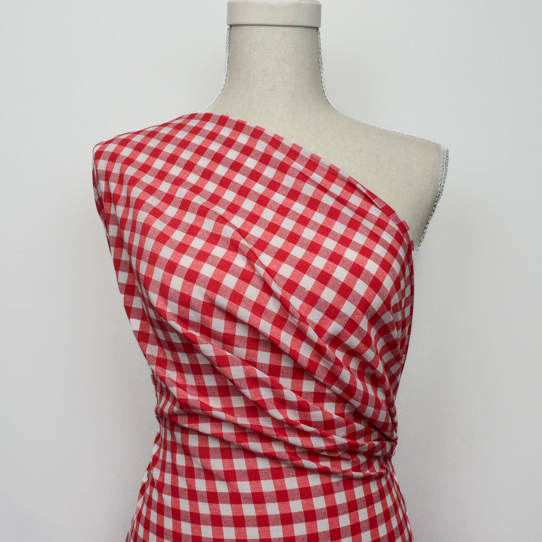Large Gingham Woven Cotton