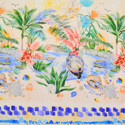 Palms Printed Rayon Woven