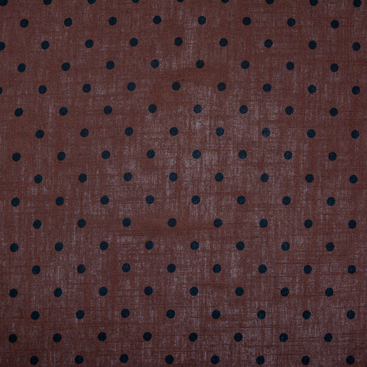 Grounded Spot Linen Blend Woven