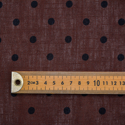 Grounded Spot Linen Blend Woven