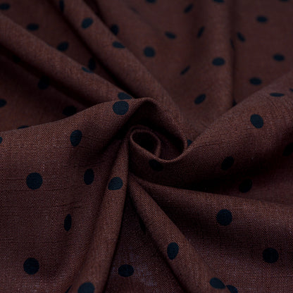 Grounded Spot Linen Blend Woven