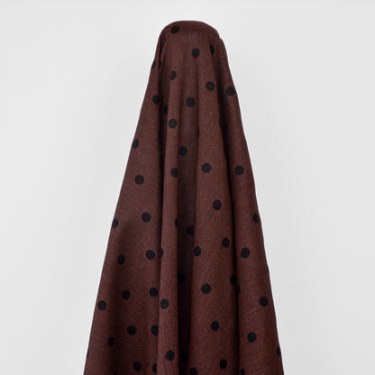 Grounded Spot Linen Blend Woven