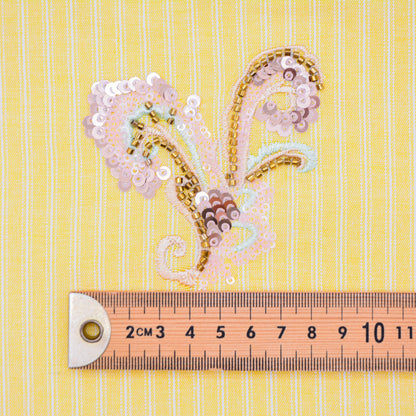 Lemon Beads Embellished Cotton