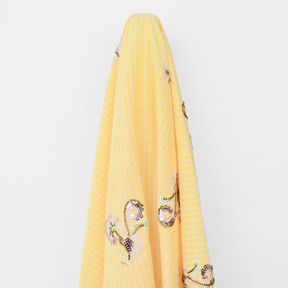 Lemon Beads Embellished Cotton