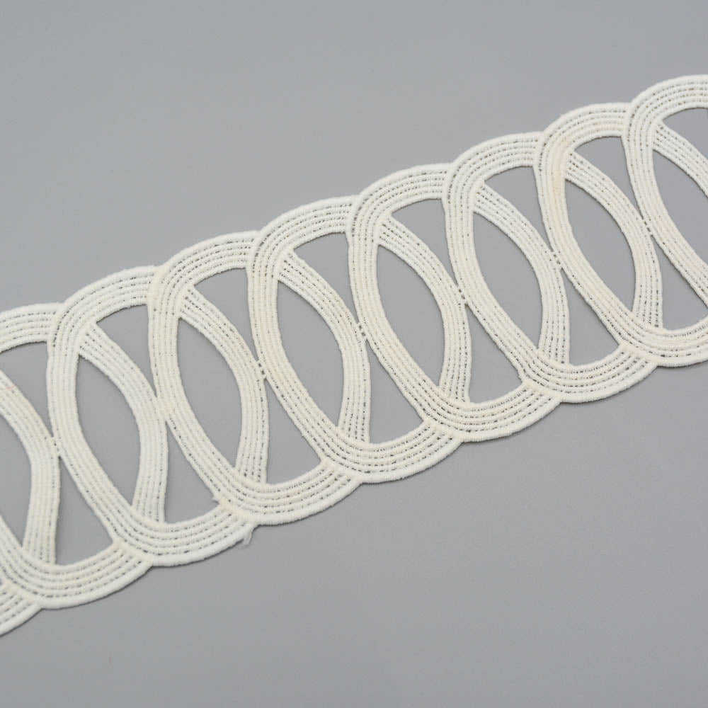 Oval Rings Knitted Lace Trim