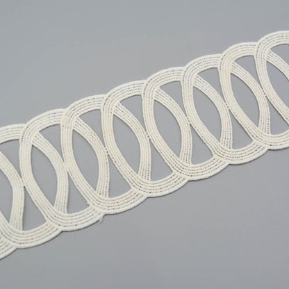 Oval Rings Knitted Lace Trim