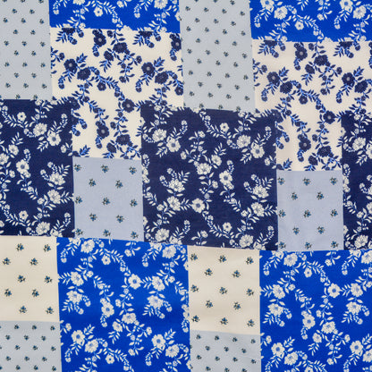 Baby Blue Printed Cotton Woven