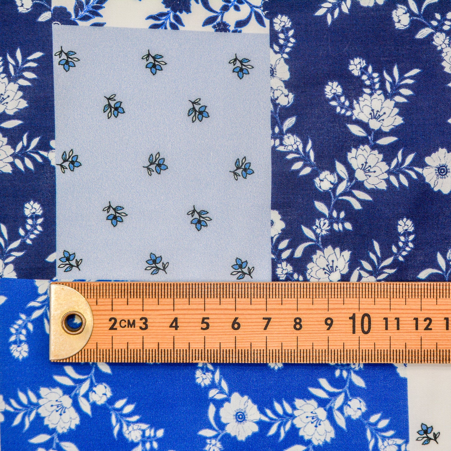 Baby Blue Printed Cotton Woven