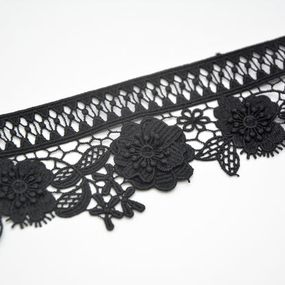 3D Floral Border Lace Trim