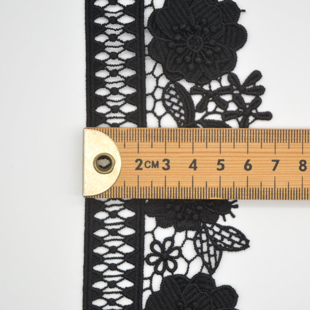 3D Floral Border Lace Trim